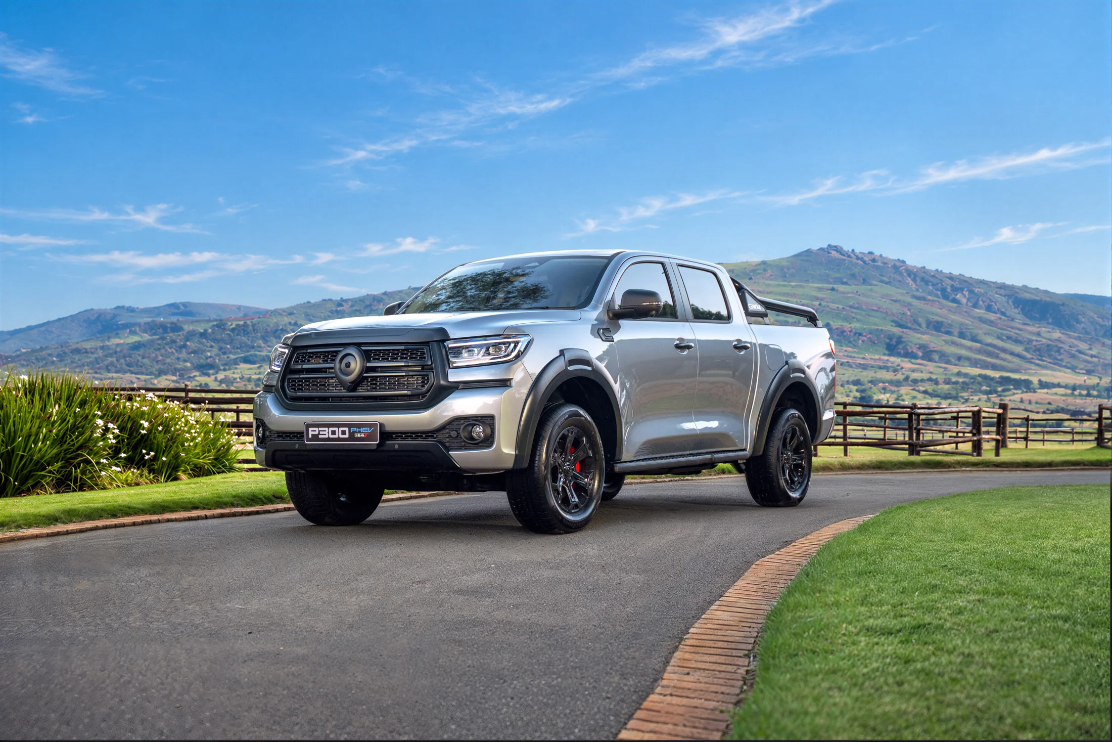 New GWM P300 PHEV on a country road