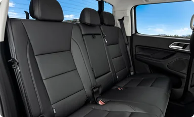 Leather seats and generous rear space