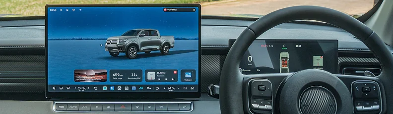 15.6-inch touchscreen and 10.25-inch digital cluster